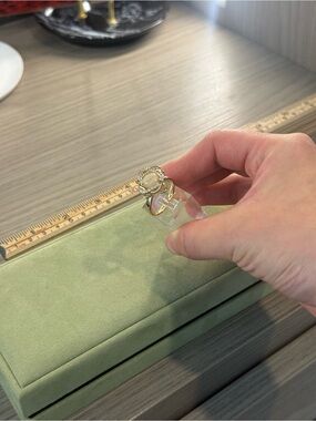 Gold Crystal Accent Women's Ring - Gold ONE SIZE Adjustable Ring Band